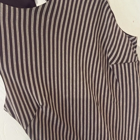 Ann Taylor brown striped dress, size 10 - Picture 4 of 6